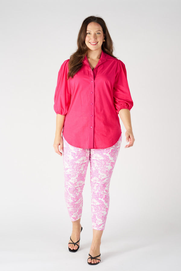 12410P -Print Slim Pull On Pant