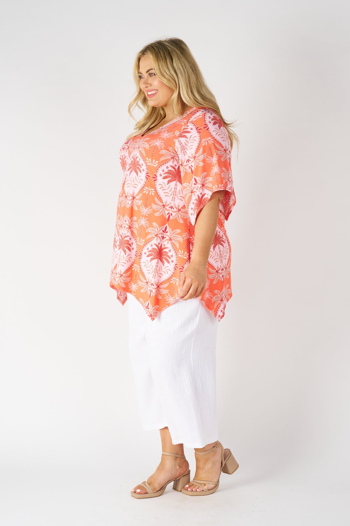 Sienna Printed V-Neck Tunic Top