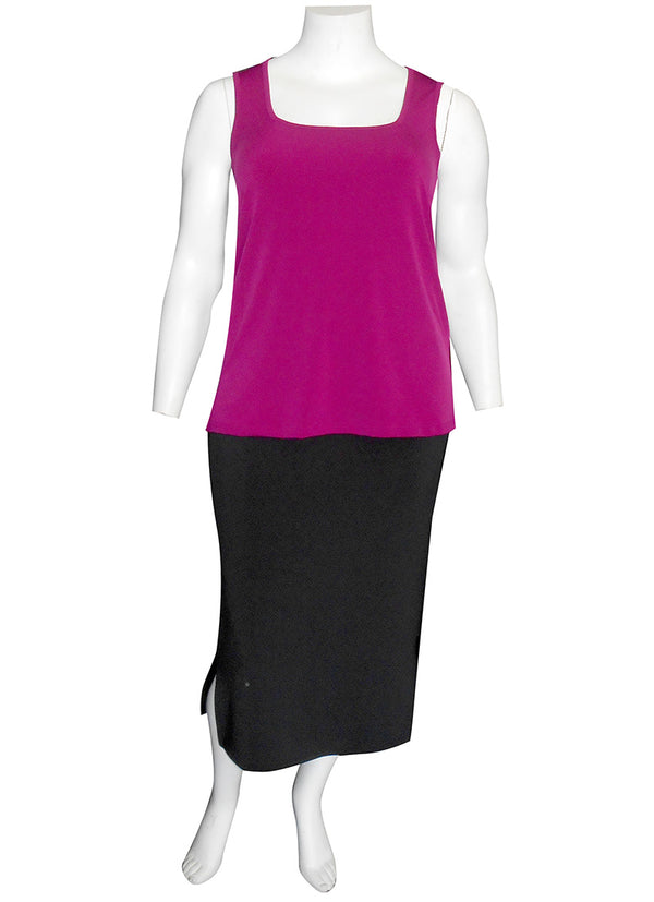 Vibrant Angles: The Flattering Stretch Singlet
