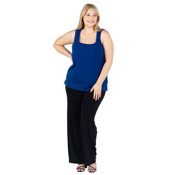 Vibrant Angles: The Flattering Stretch Singlet