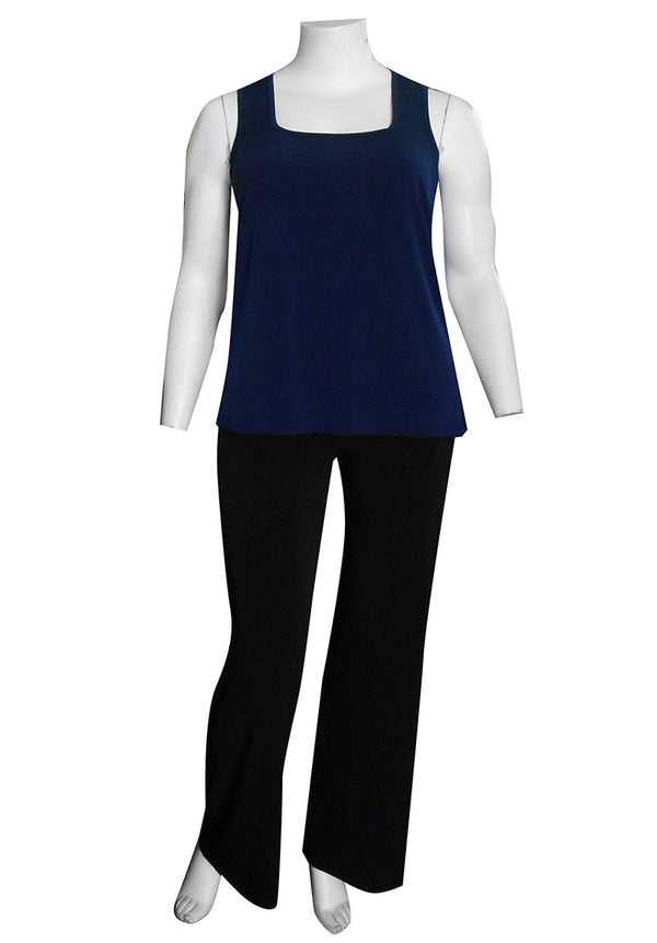 Vibrant Angles: The Flattering Stretch Singlet