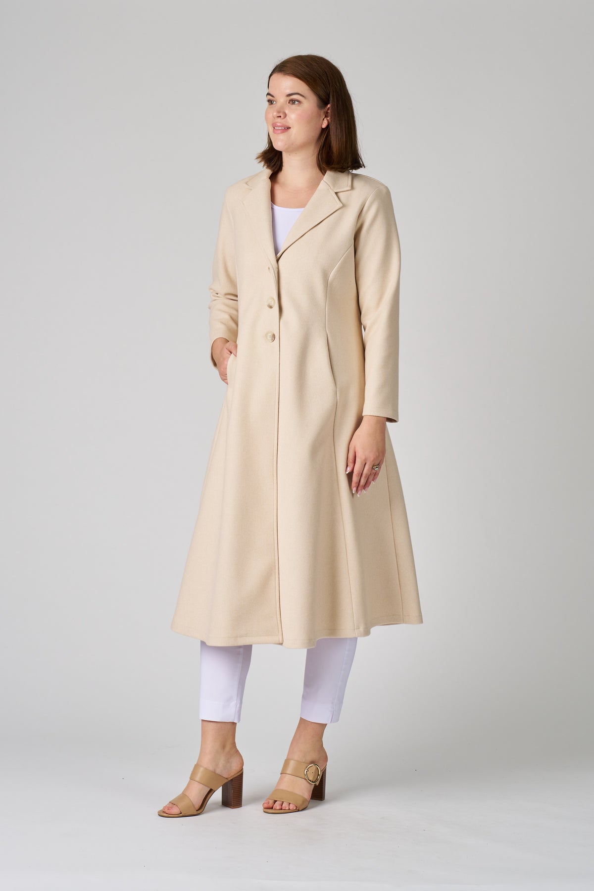 Long Line Knit Coat