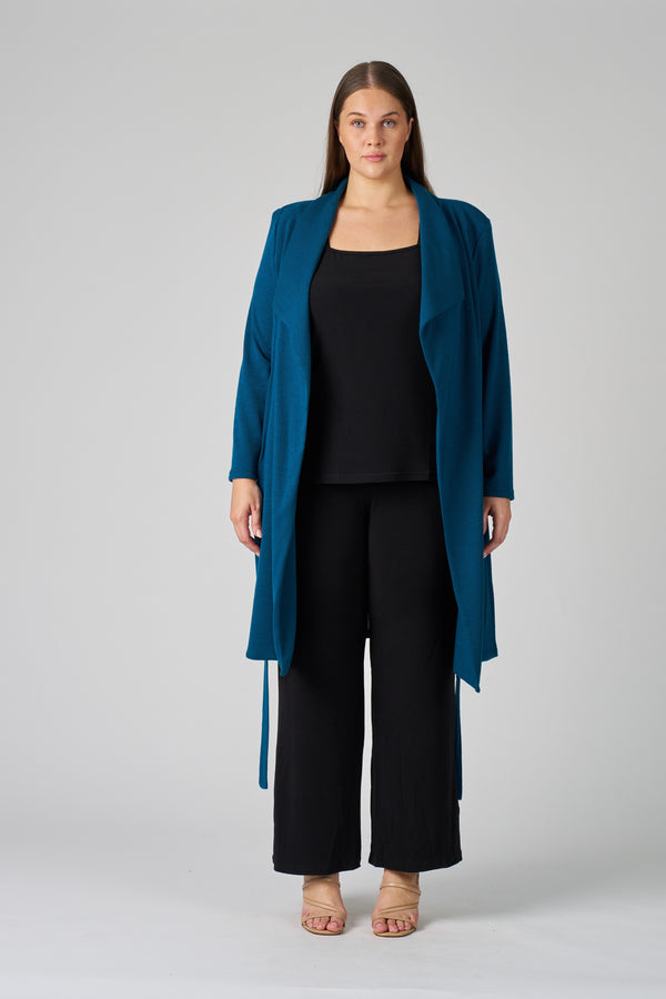 Effortless Style Wooly Wrap Knit Coat