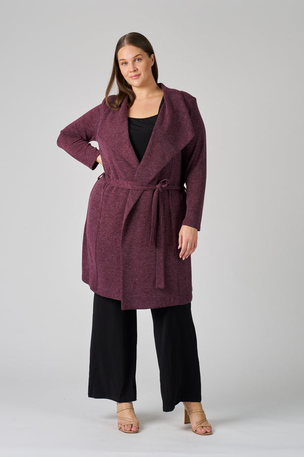 Effortless Style Wooly Wrap Knit Coat