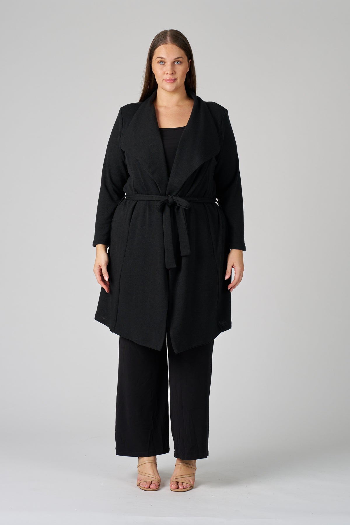 Effortless Style Wooly Wrap Knit Coat