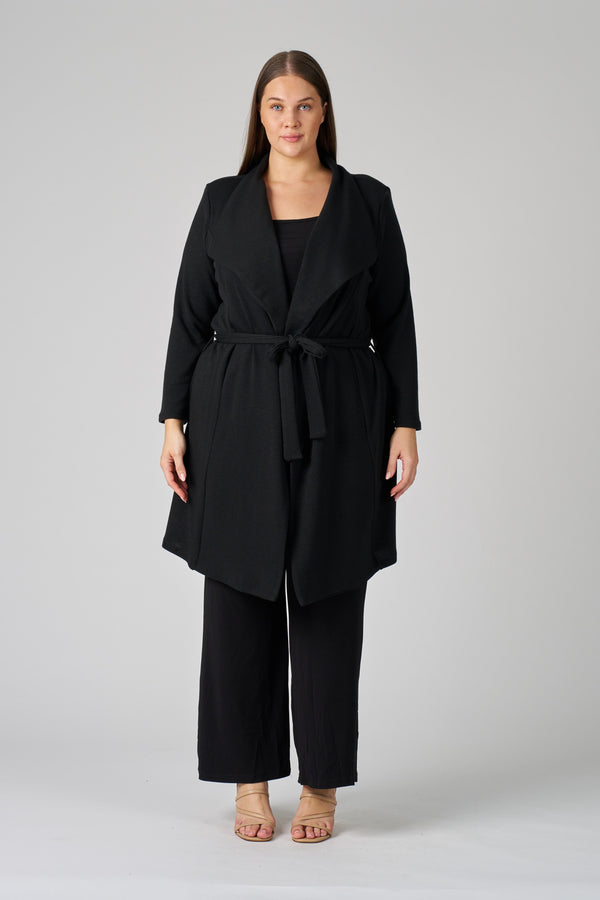 Effortless Style Wooly Wrap Knit Coat