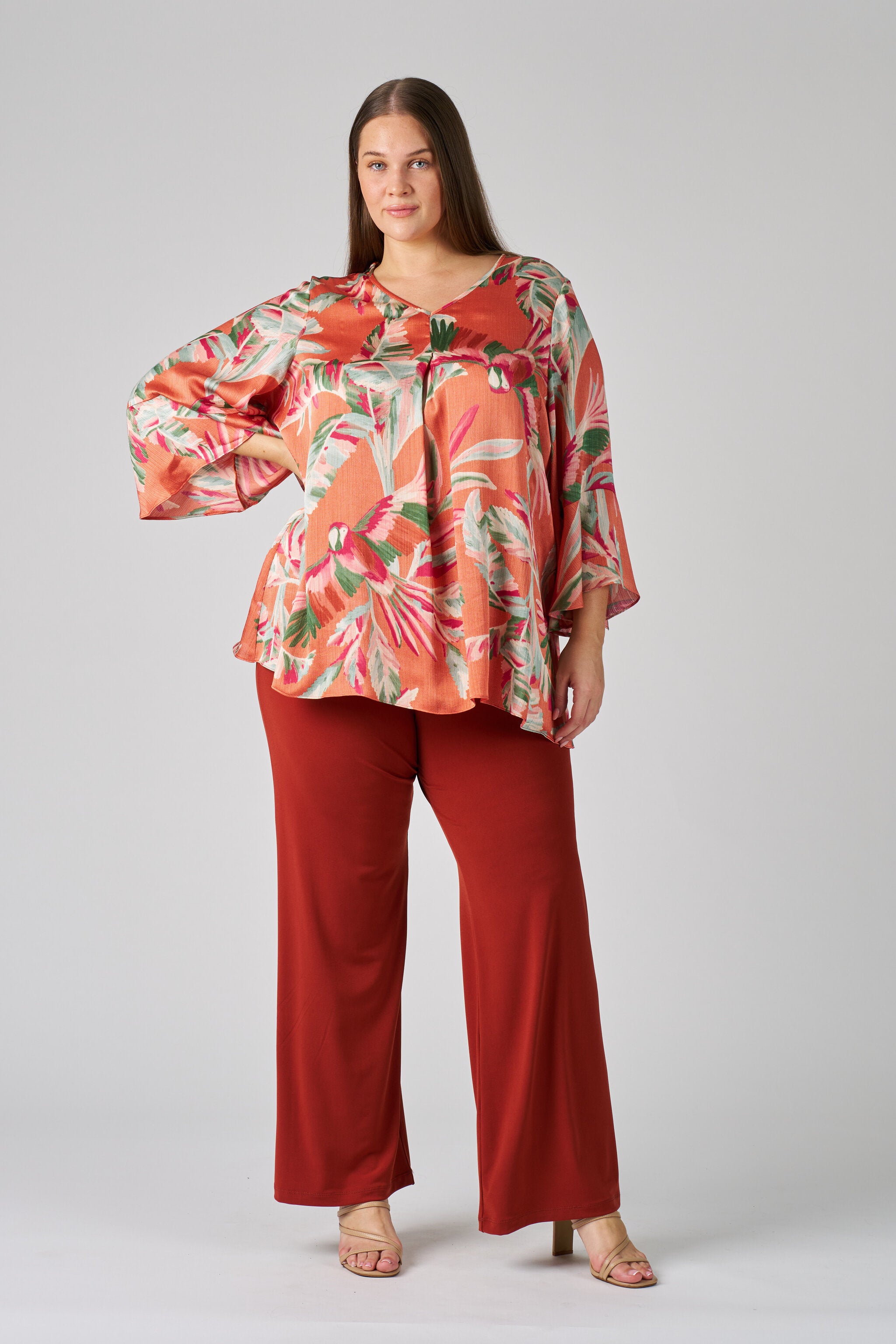 V-Neck Blouse with Front Tuck | Women's Blouse | V-Neck