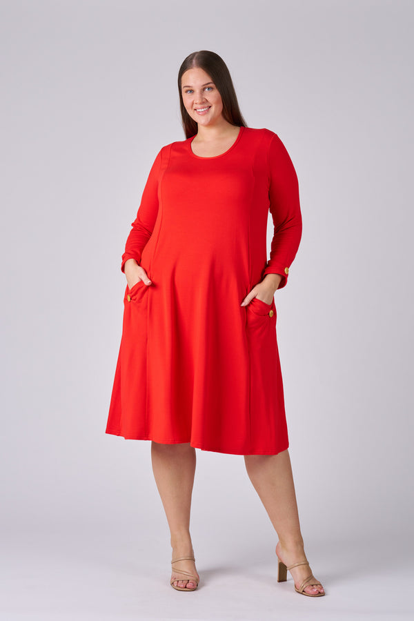 Ultimate Soft Bamboo Cowl Pocket Jumper Dress