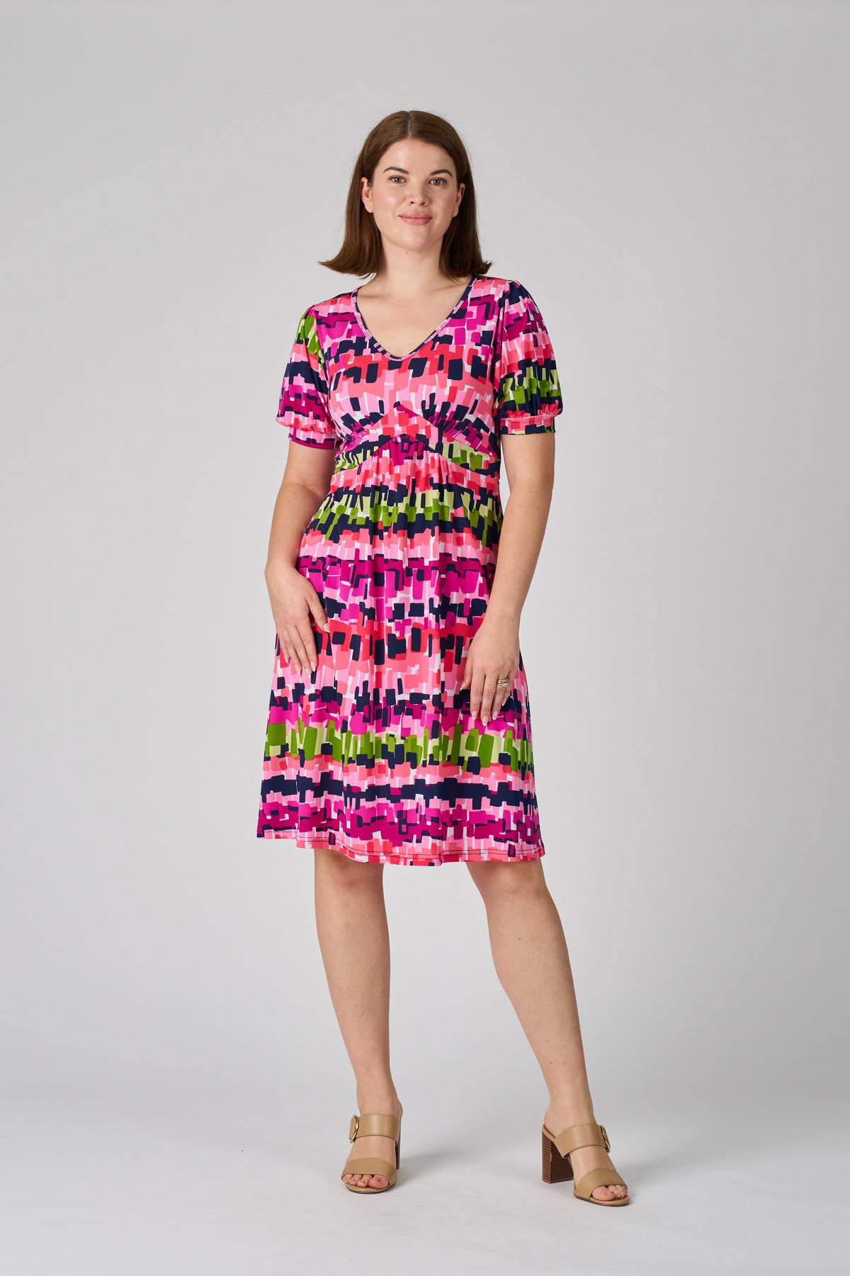 Luna Knit Dress with Soft Gathered Fit