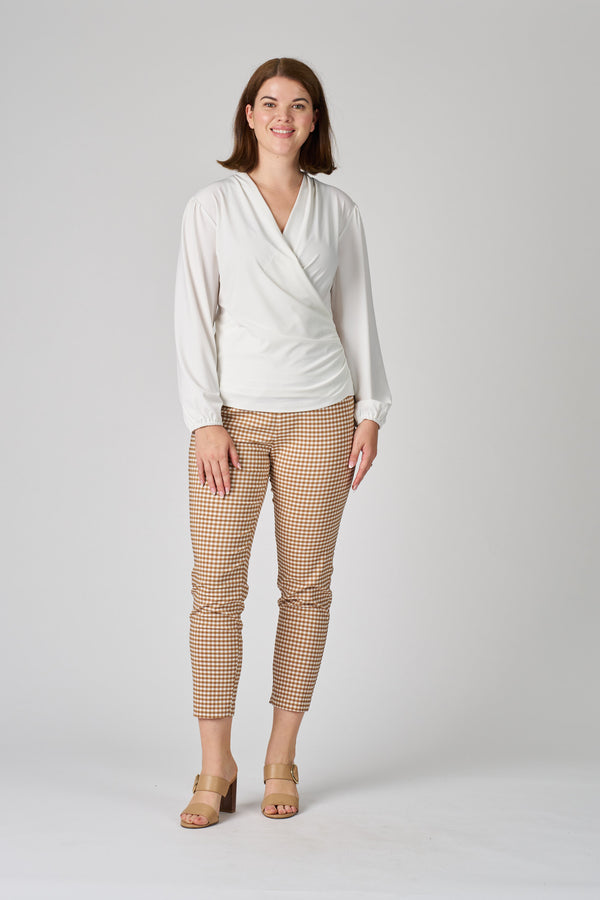 12410P -Print Slim Pull On Pant