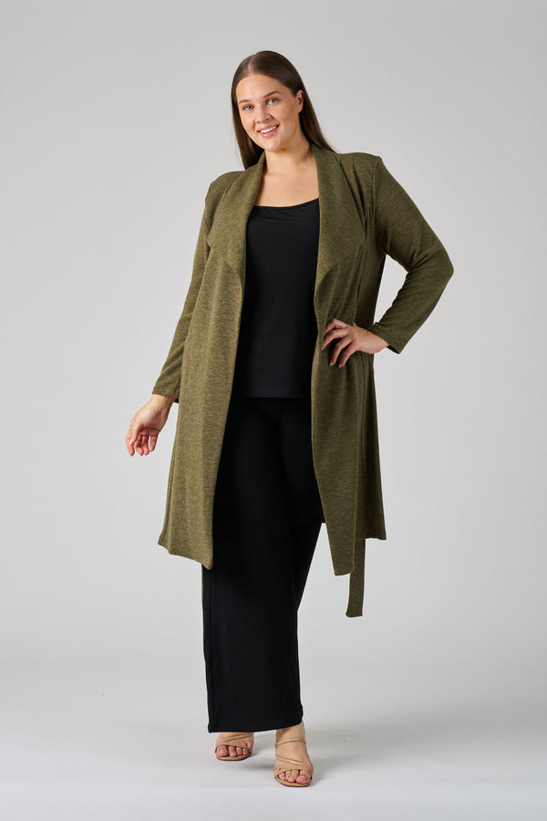 Effortless Style Wooly Wrap Knit Coat