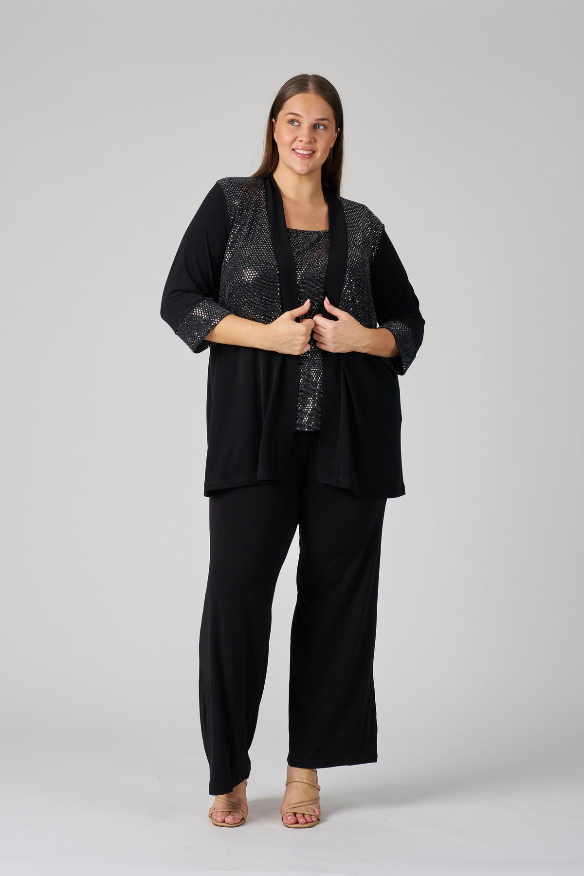 Contrast Sparkle Shrug