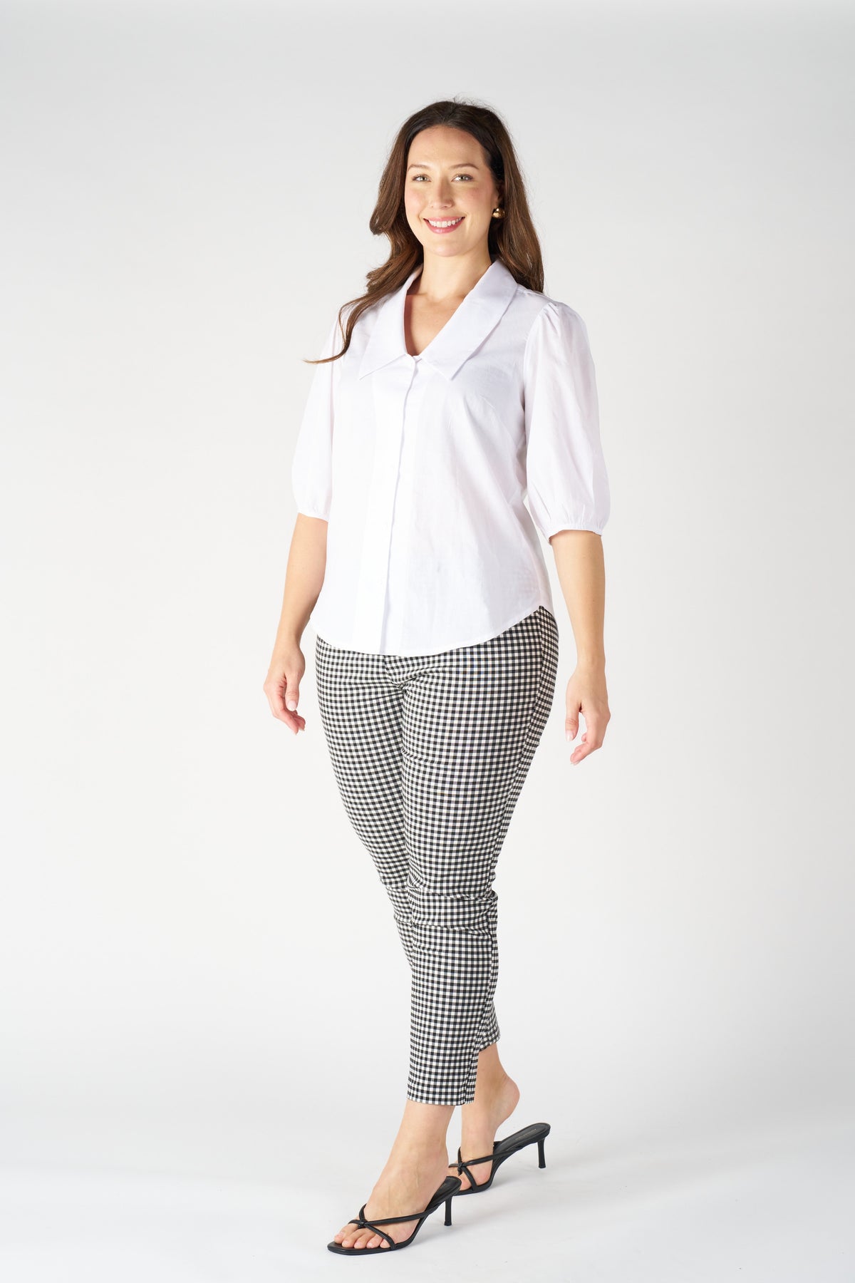 Mera Classic Gingham Crop Pants