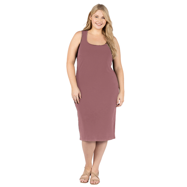 The "Pop of Paradise" Sleeveless Midi Dress