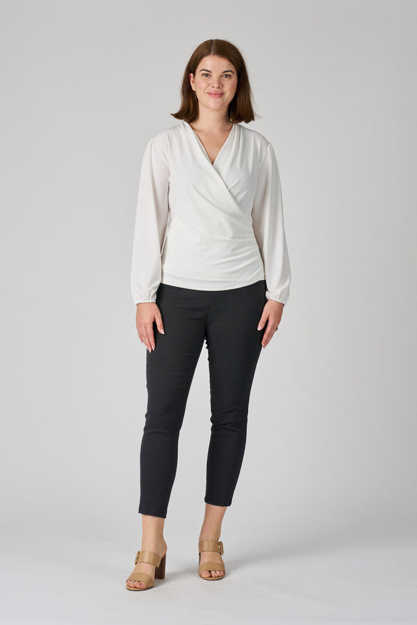 12410P -Print Slim Pull On Pant