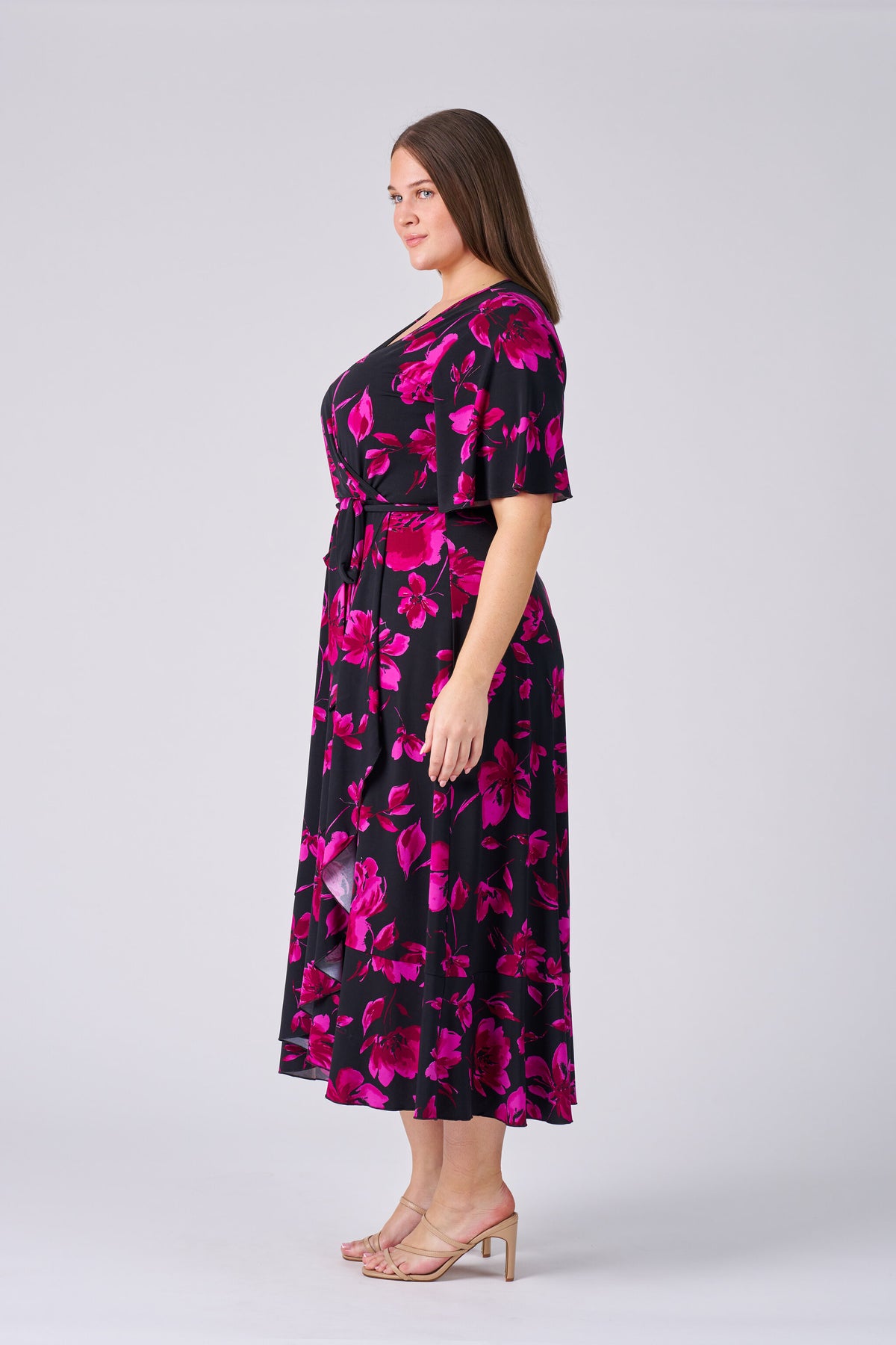 The Bold Bloom: Effortless Floral Wrap Dress