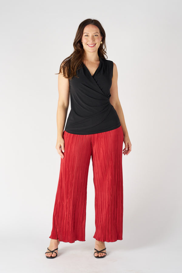 Stella Micro-Pleat Wide-Leg Pant
