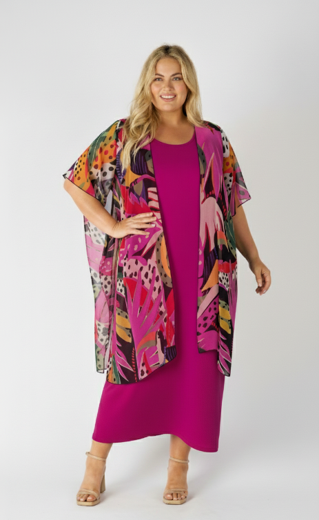 Olivia Printed Overlay Jacket | Kaftan