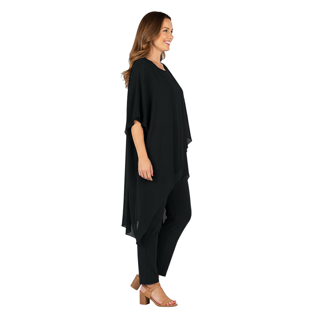 Elena Chiffon Layered Overlay Jumpsuit