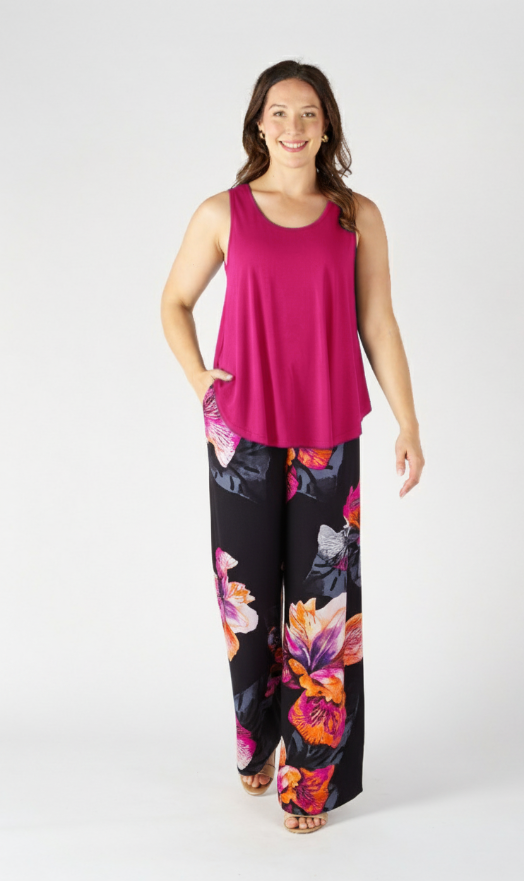 Effortless Wide-Leg Print Pant
