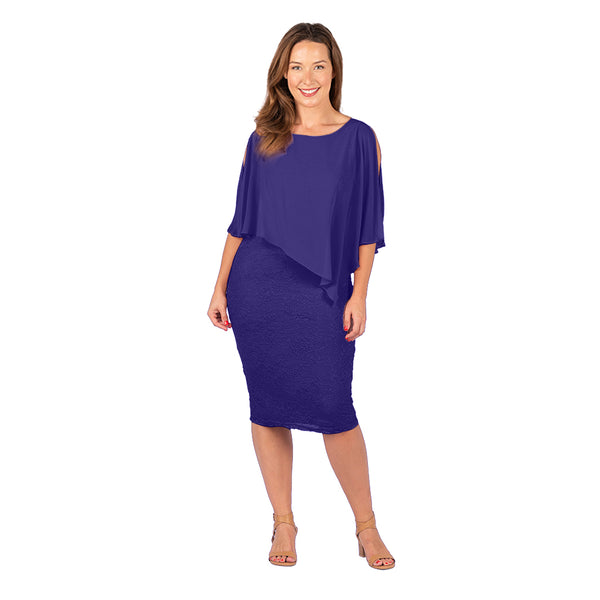 Elegant Asymmetric Overlay Dress