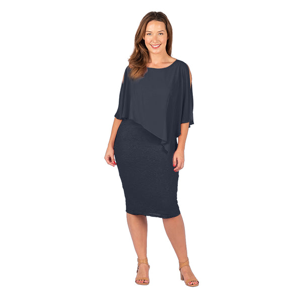 Elegant Asymmetric Overlay Dress