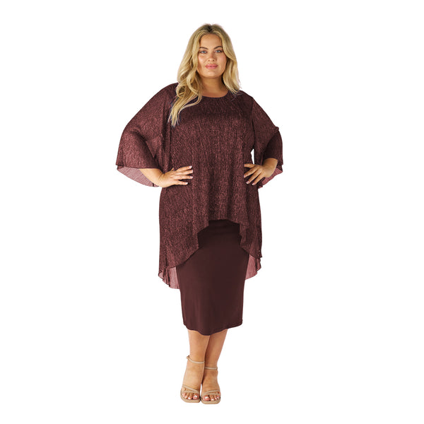 Sparkle & Flow Iridescent Asymmetric Top