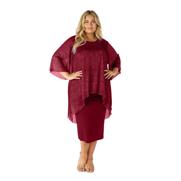 Sparkle & Flow Iridescent Asymmetric Top