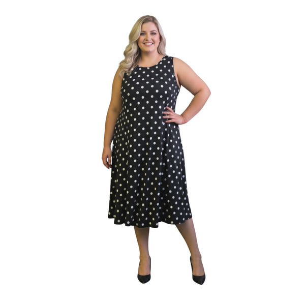 Chic Confidence: The Printed Paula Polka Dot Dress