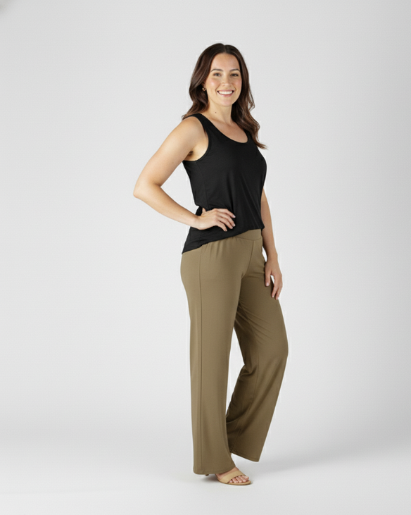 Cloud-Nine Bamboo Round-Neck Swing Singlet