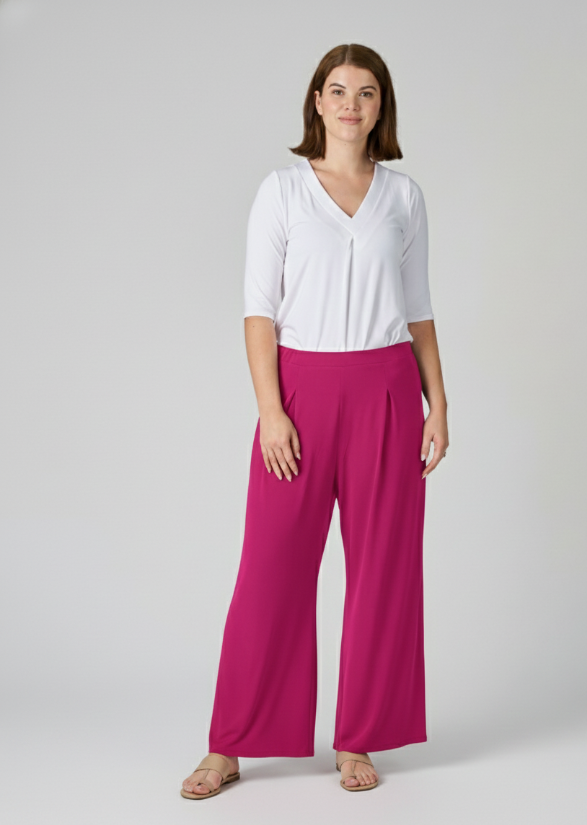 The Azalea Pull-on Knit Wide Leg Pant for All-Day Comfort