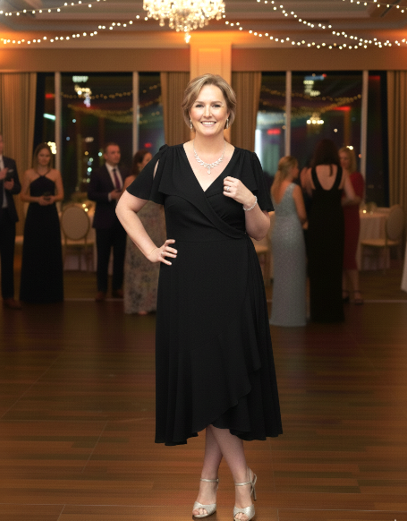 Scarlet Grace Wrap Dress With Frills