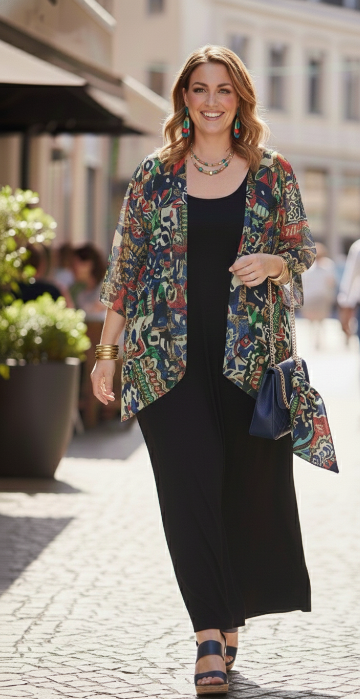 Isabella Mosaic Print Kaftan