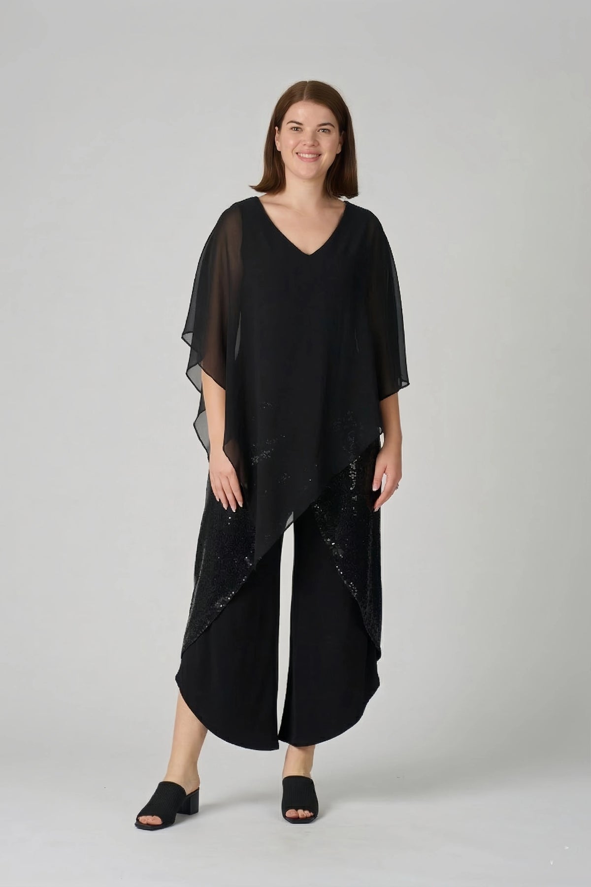 Angel Chiffon Overlay Top | Two-Piece Look Kaftan Tunic