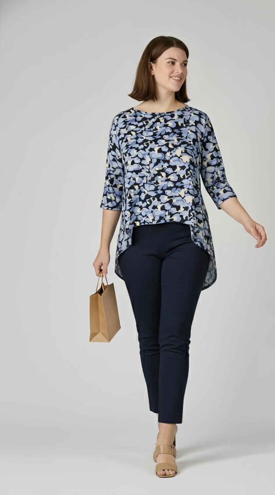Printed Batwing Over Top for Easy Styling