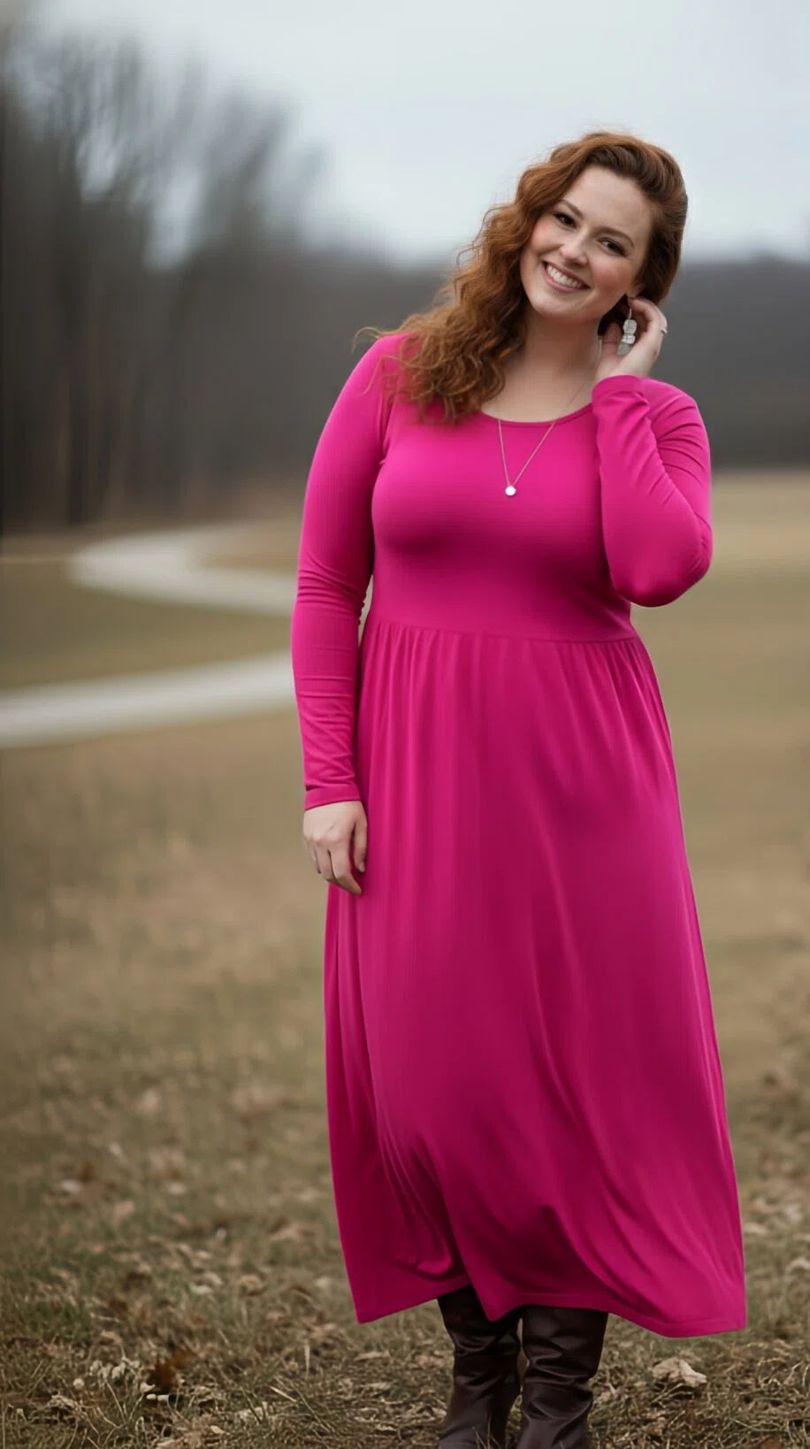 Bamboo Long Sleeve Dress