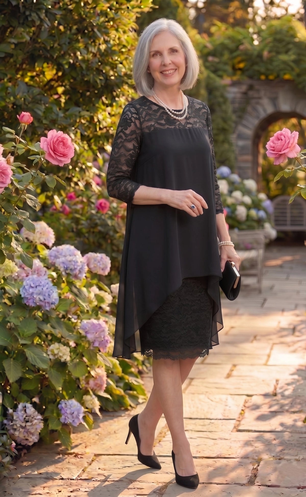 Amelia Chic Stretch Midi Dress