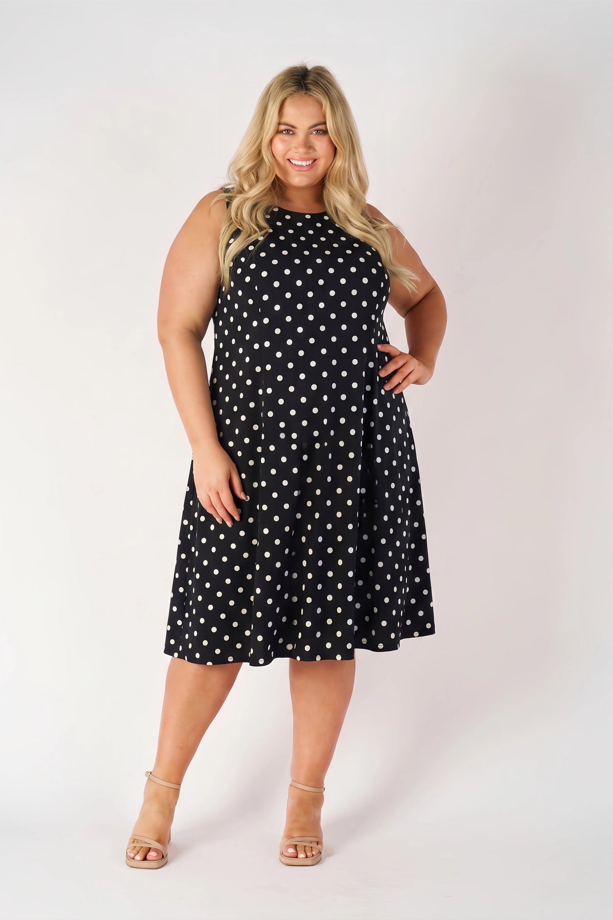 Chic Confidence: The Printed Paula Polka Dot Dress