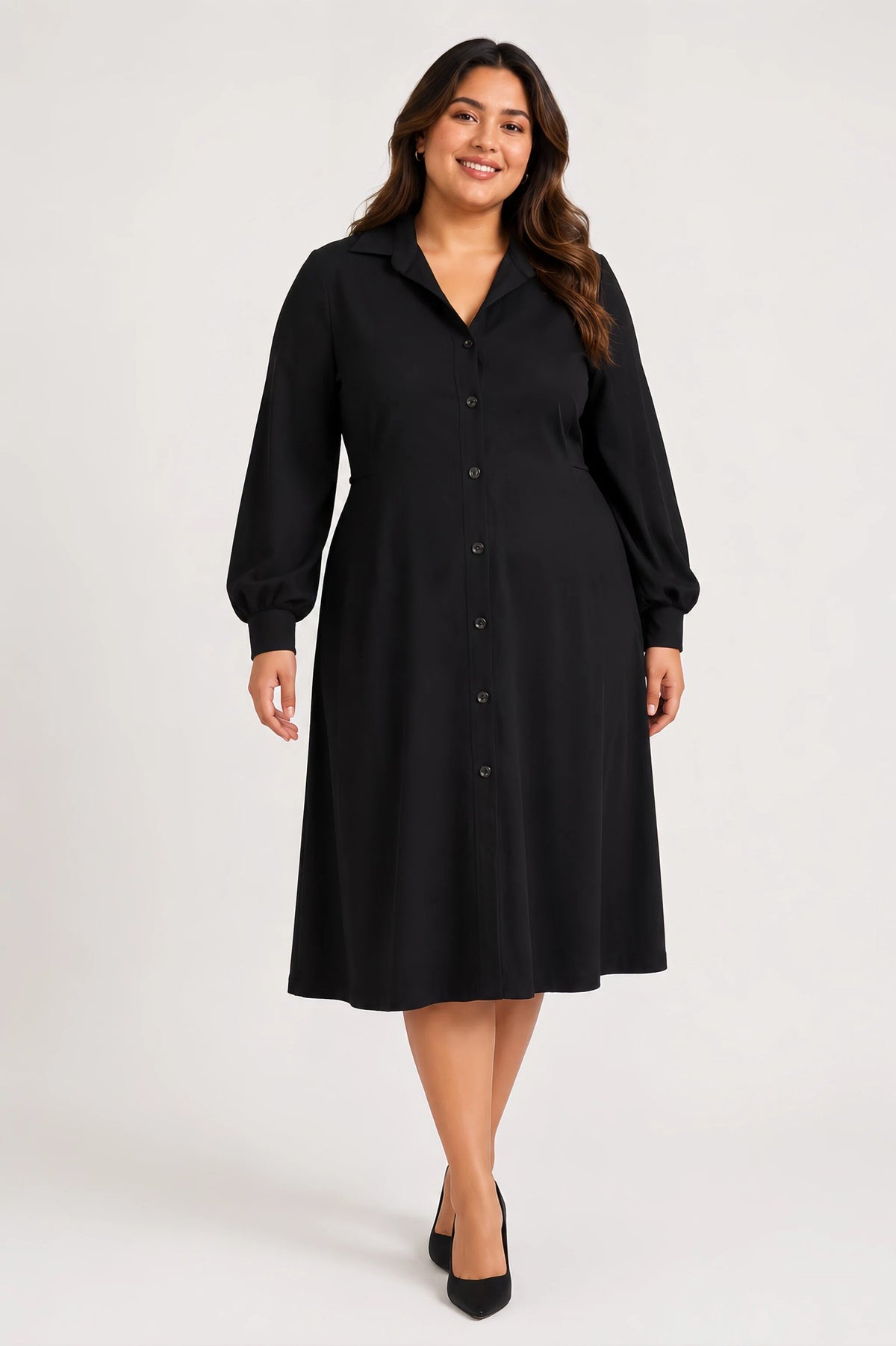 Stylish Shirt Dress with Tie Waist