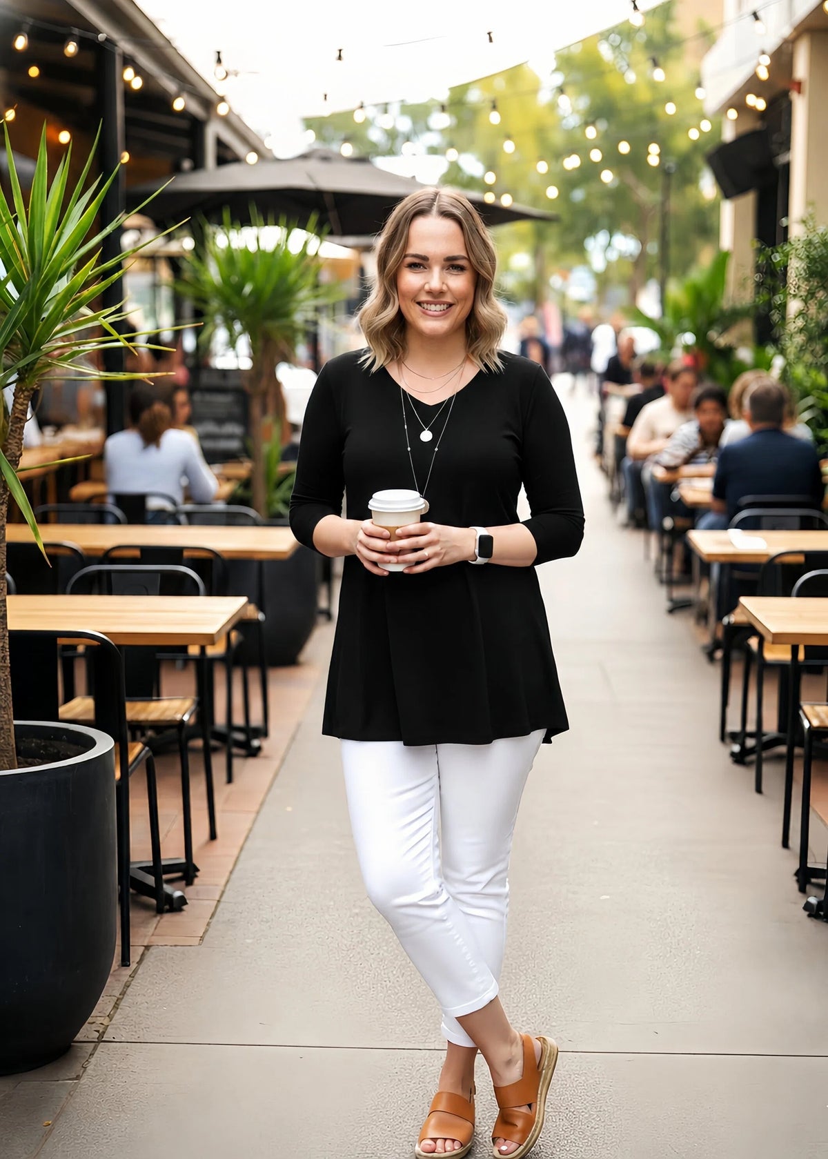 Elara Knit V Neck Top