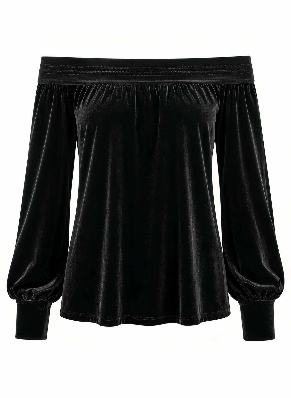Velour Off Shoulder Top