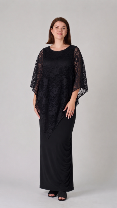 Sophia Lace Overlay Evening Top