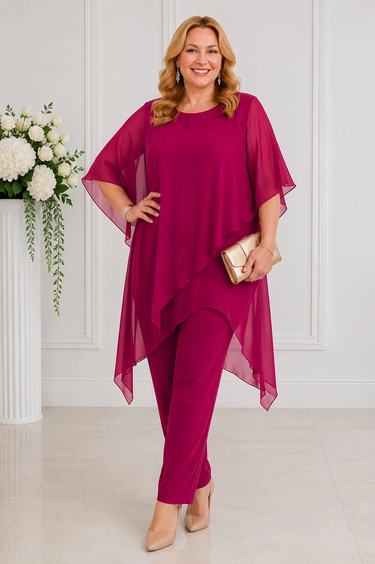 Chiffon Overlay Top