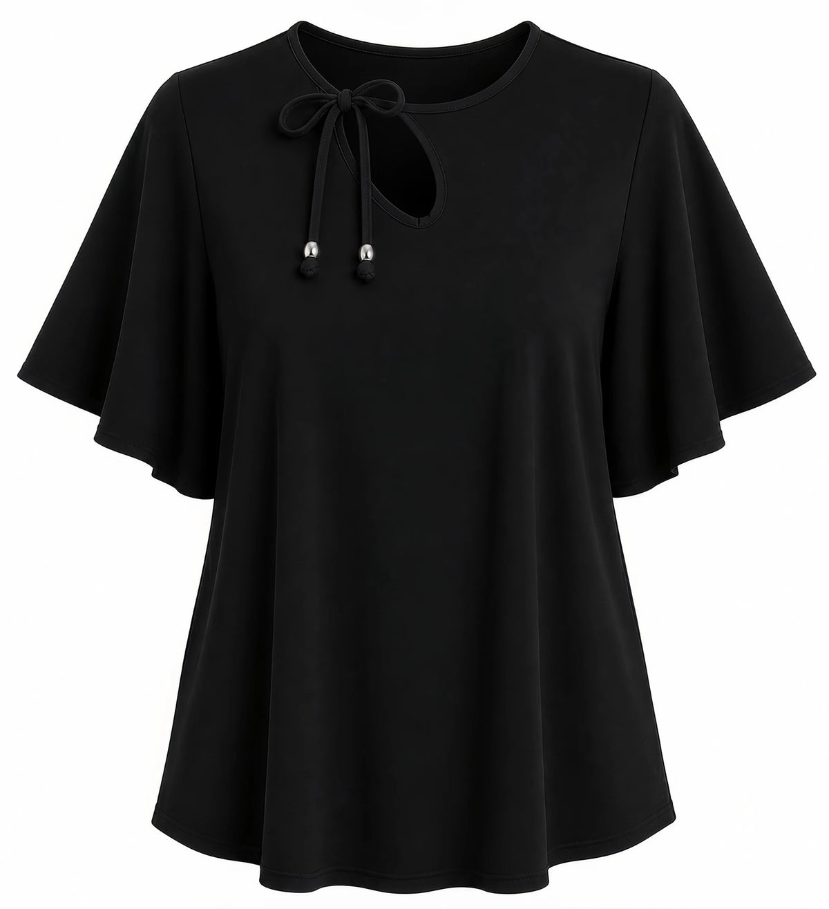 Tracy Elegant Tie-Neck Keyhole Top — FEMIQN Australia sizes 8-26