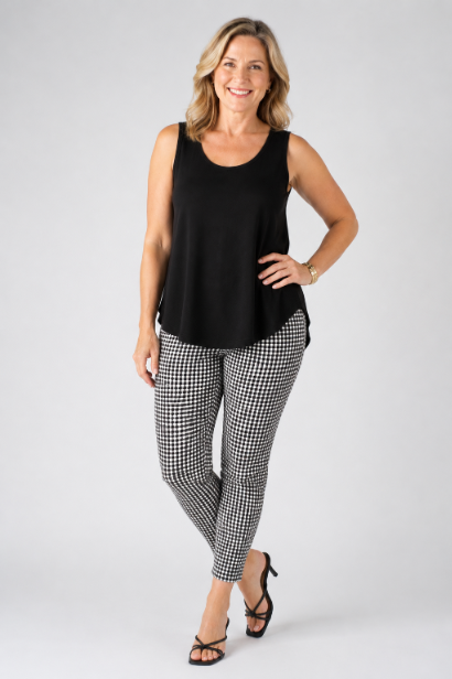 Cloud-Nine Bamboo Round-Neck Swing Singlet