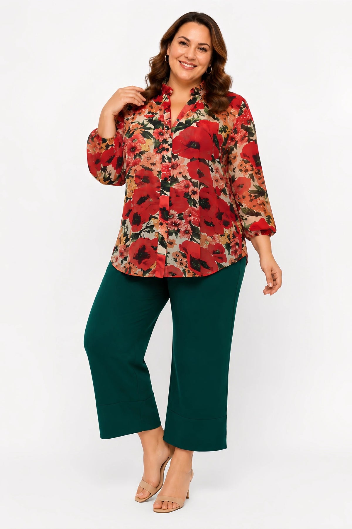 Stylish Frill Neck Blouse for Effortless Elegance