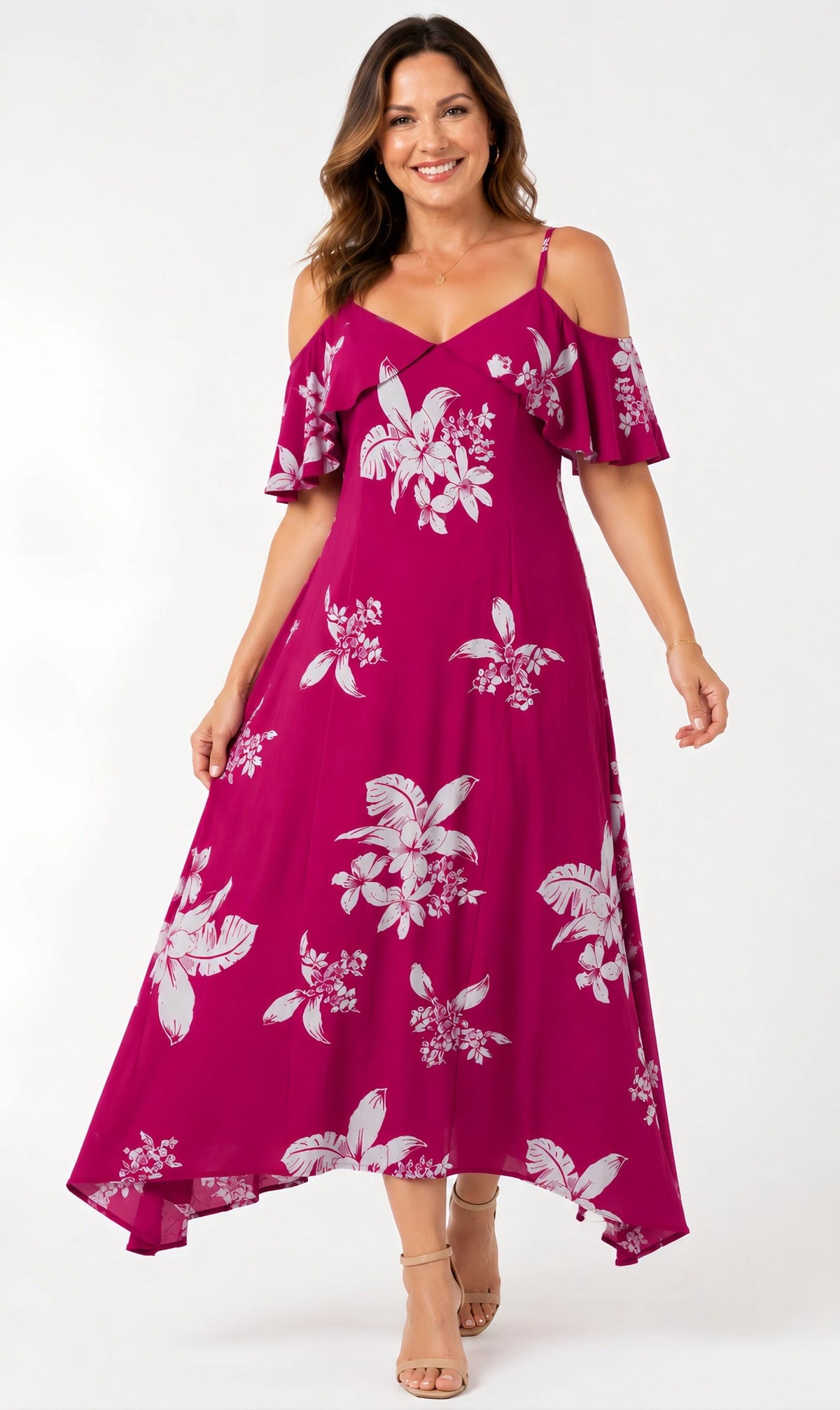 Versatile Printed Knit Dress with Straps