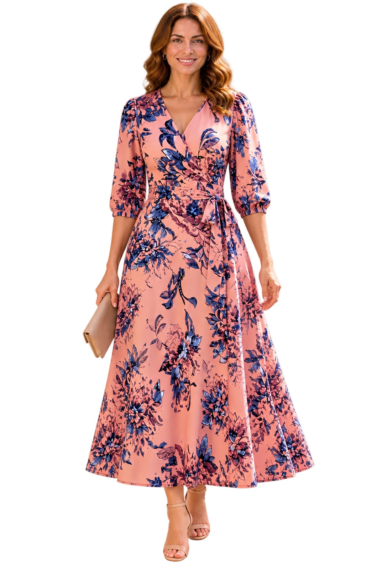 The Romantic Floral Wrap Maxi