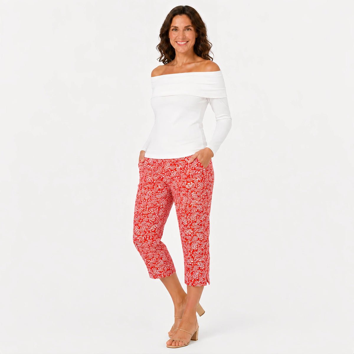Linen Pull on Slim Leg Pants